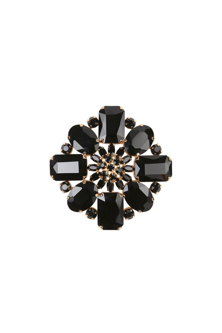 Accessories MacGraw | Rosette Large Brooch In Black