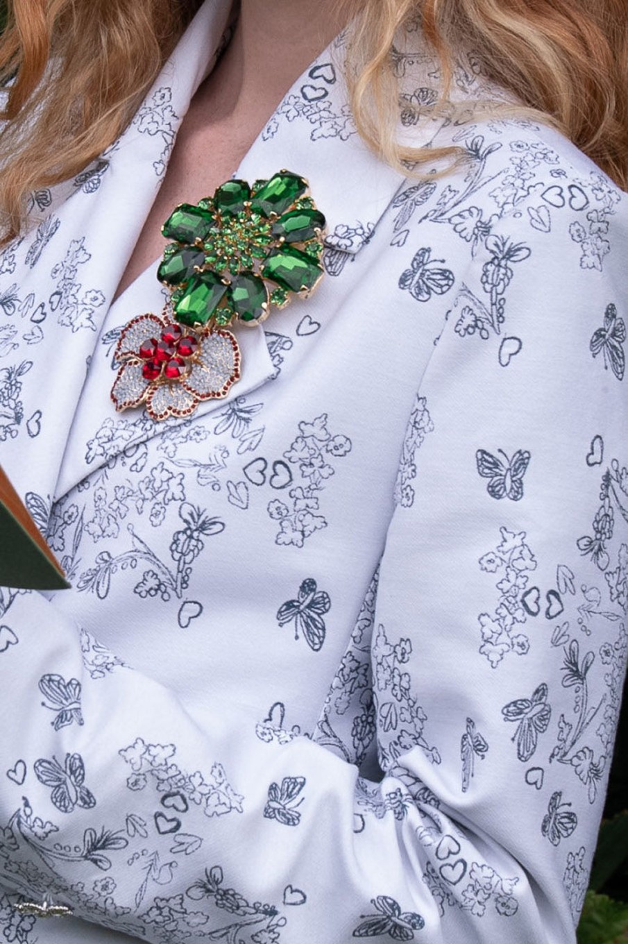 Accessories MacGraw | Rosette Large Brooch In Green