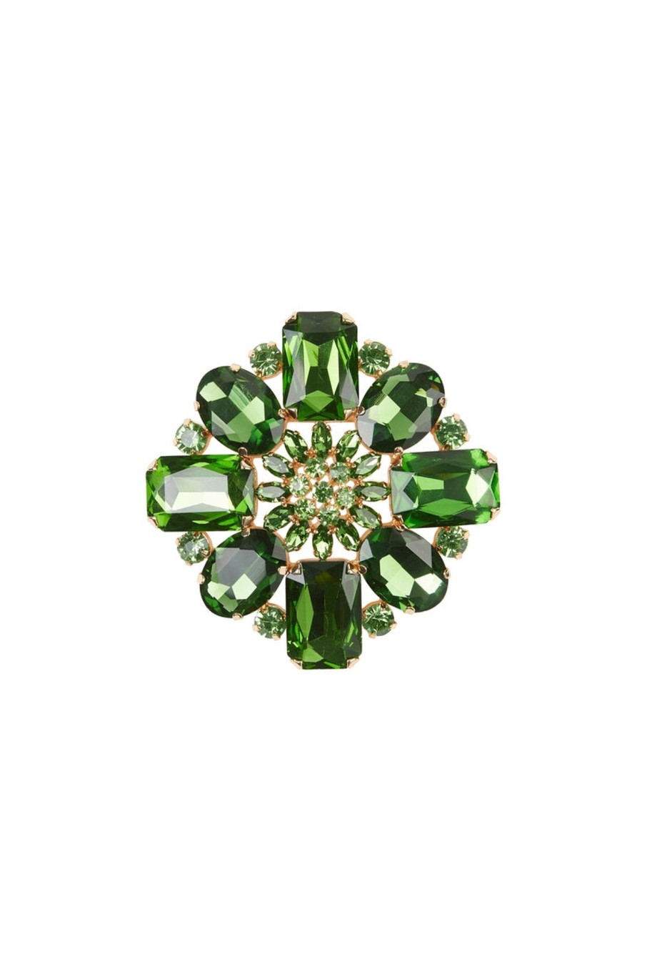 Accessories MacGraw | Rosette Large Brooch In Green