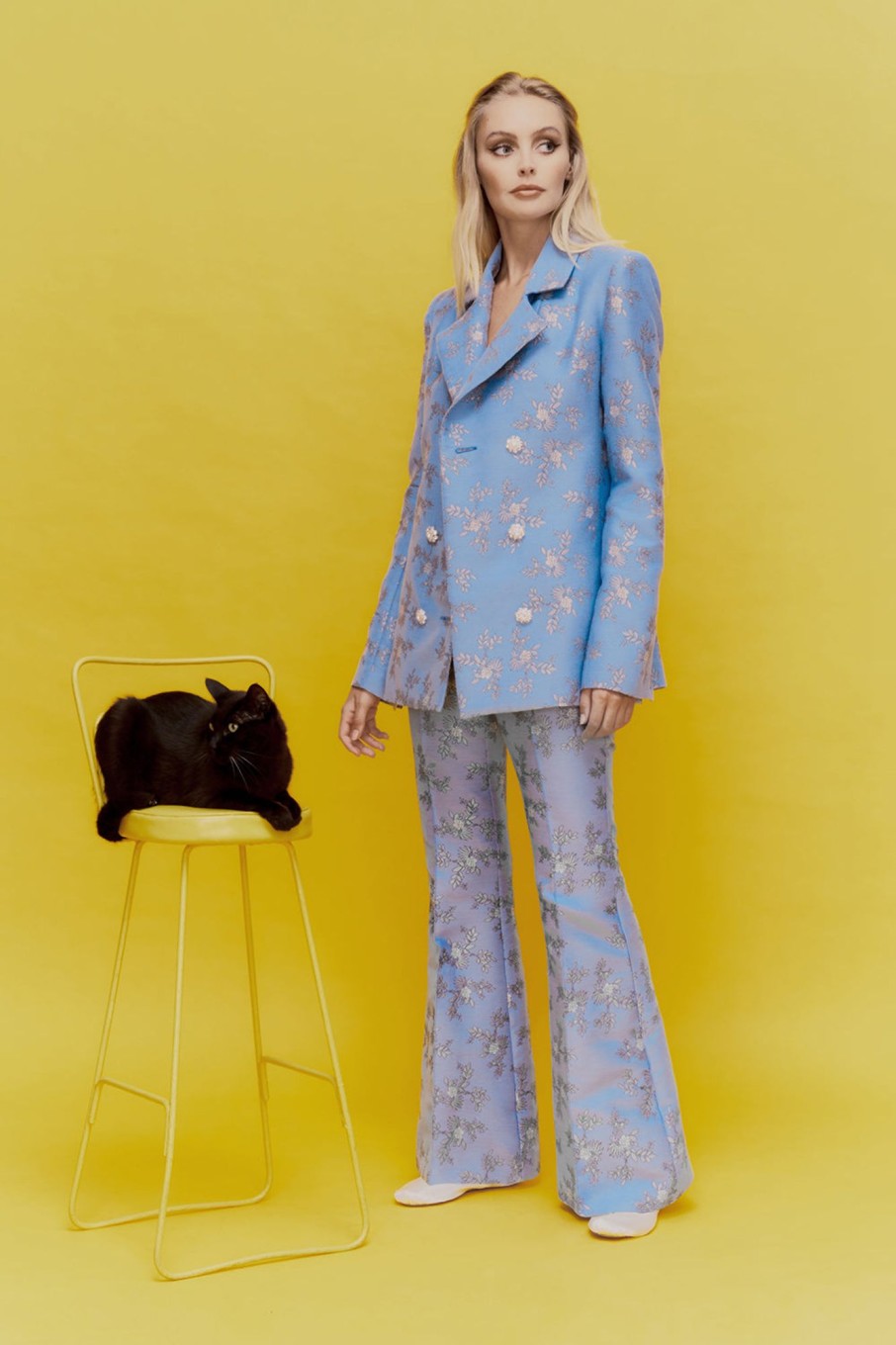 Clothing MacGraw | Circa 72 Blazer In Blue Floral Jacquard