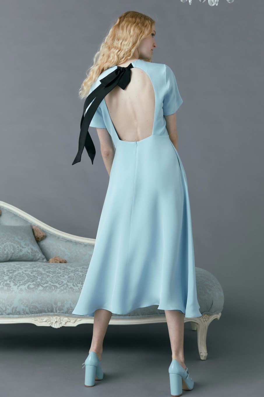 Clothing MacGraw | Bow Tie Dress In Blue