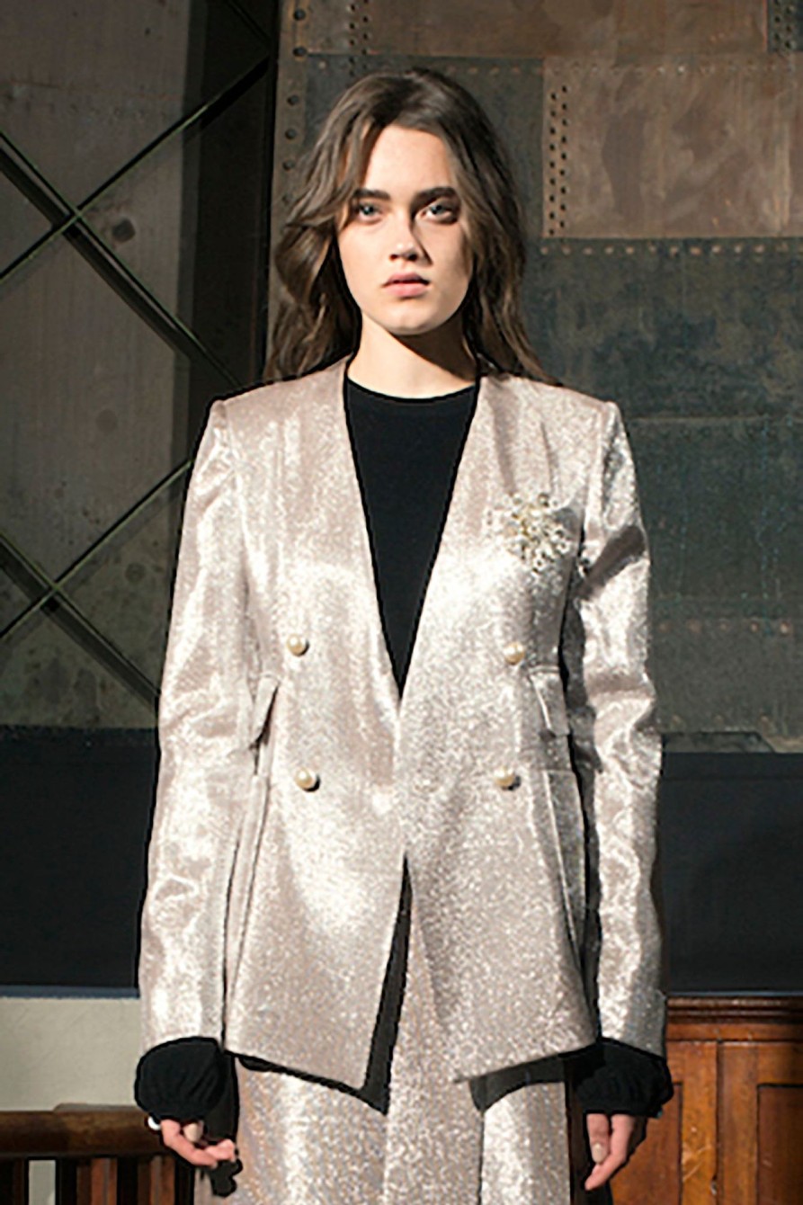 Clothing MacGraw | Astronomer Blazer In Silver Twill